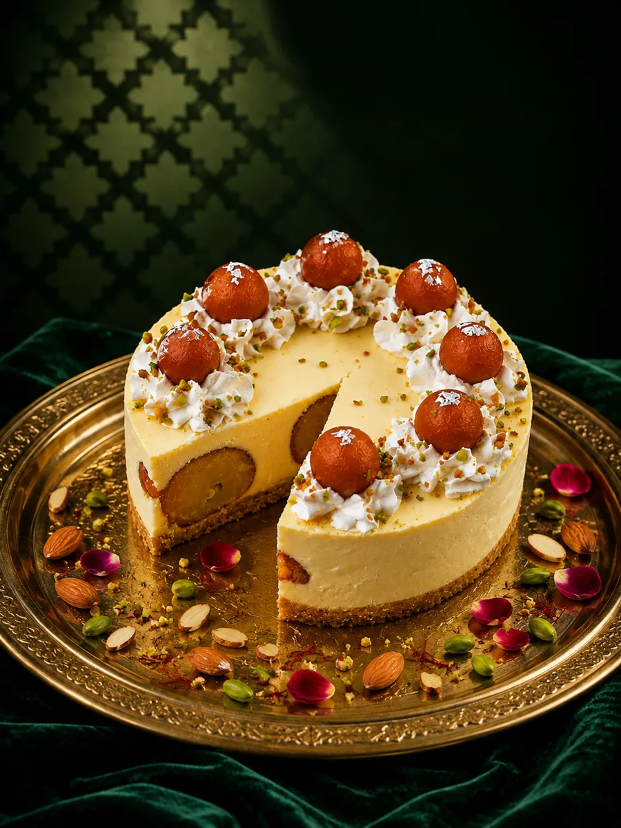 Gulab Jamun Cheesecake